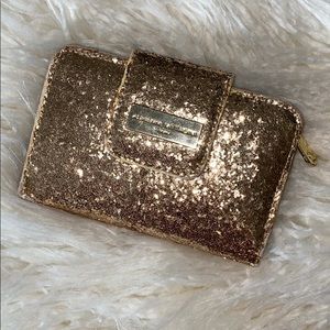 Gold glitter wallet